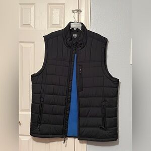 Cody James Core Quilted Vest Mens 2XL Black & Blue Full Zip Workwear Outdoor XXL